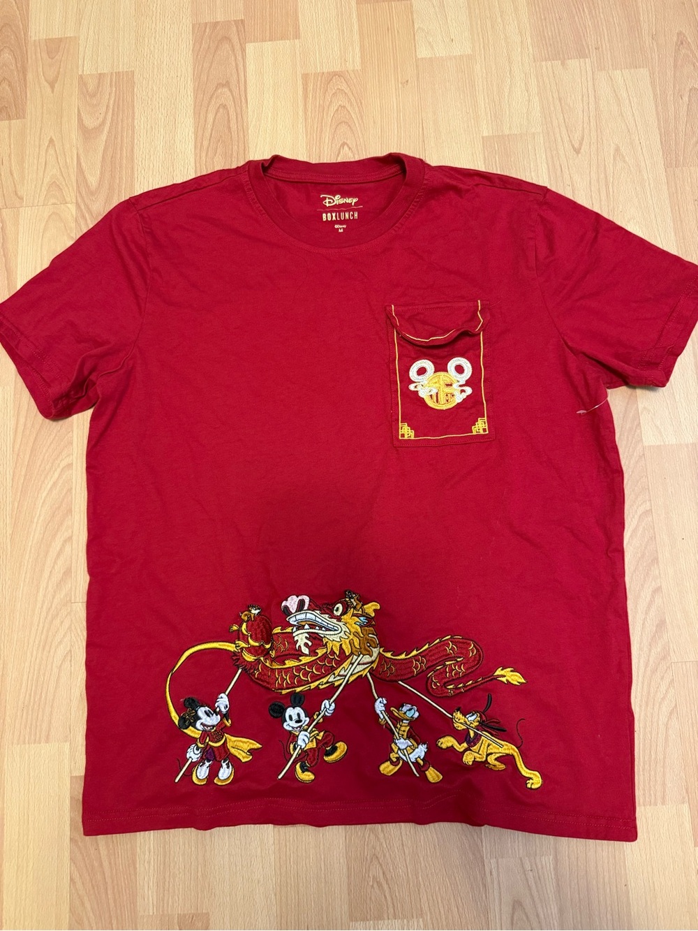 Unisex Disney Mickey & Friends Lunar New Year Red Envelope Pocket T-Shirt Medium